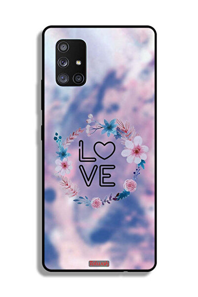 Tolwak غطاء حماية لهاتف سامسونج جالاكسي A71 5G برسومات زهور الحب وخاتم فني