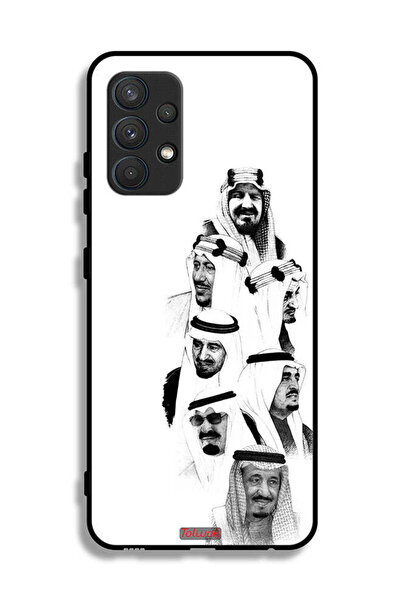 Tolwak غطاء حماية لهاتف سامسونج جالاكسي A32 4G، رسم ملوك السعودية، أبيض وأسود