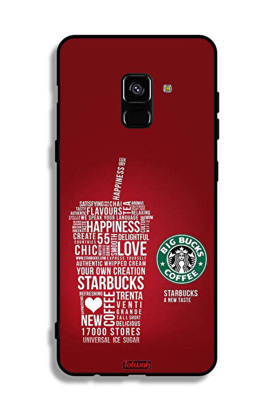 Tolwak غطاء حماية لهاتف Samsung Galaxy A8 Plus (2018) بملصق قهوة