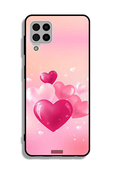 Tolwak Samsung Galaxy A22 4G Protective Case Cover Beautiful Hearts Art