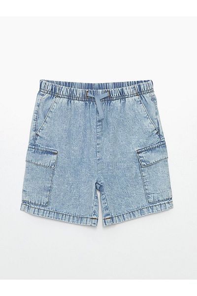 LC Waikiki Lcw Kids Elastic Waist Girls Cargo Jean Shorts