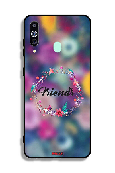 Tolwak غطاء حماية لهاتف سامسونج جالكسي A60 بتصميم خاتم أصدقاء الزهور