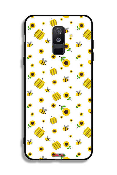 Tolwak غطاء حماية لهاتف سامسونج جالكسي A6 بلس (2018) بطبعة عباد الشمس والنحل