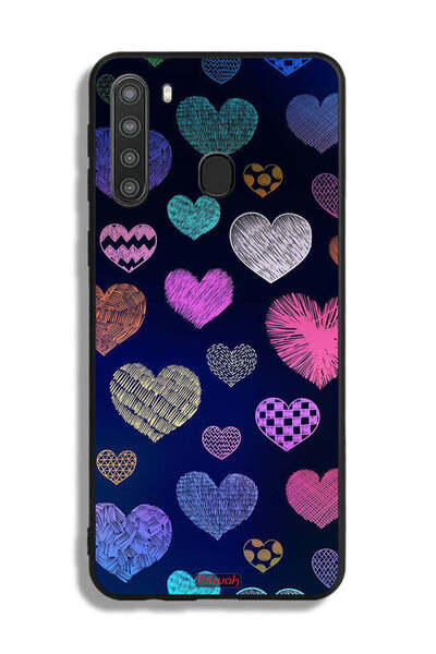 Tolwak غطاء حماية لهاتف سامسونج جالكسي A21 بنقشة قلوب داجا