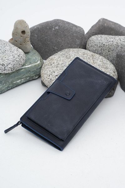 Deri Company Leather Portfolio Navy Blue 215001