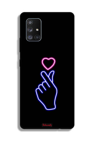 Tolwak غطاء حماية لهاتف سامسونج جالاكسي A71 5G بنقشة قلب سناب