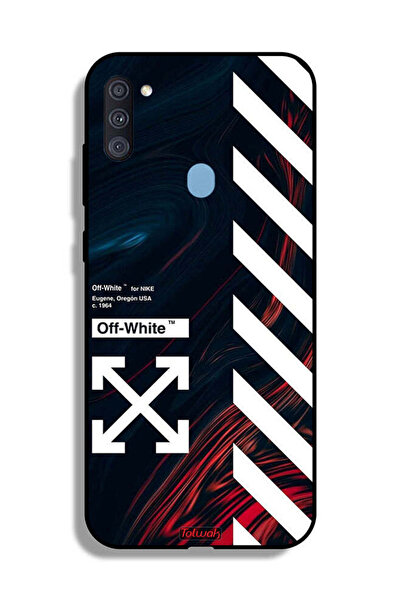 Tolwak Samsung Galaxy A11 Protective Case Cover Off White Sticker