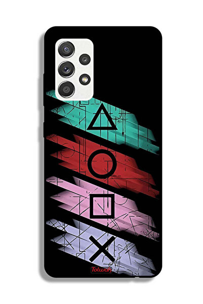 Tolwak Samsung Galaxy M32 5G Protective Case Cover Squid Game Icons