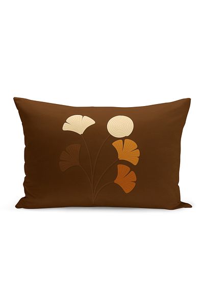 Bertille Home Husă de pernă imprimată digitală pe două părți (aspect de model de broderie Punch/Punch)