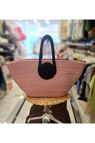 DOĞAÇ GİYİM Large Size Straw Bag