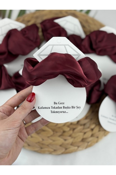 Rima Tasarım 10lu Saten Kırmızı Toka Kına-bride Seti Kına Hatırası