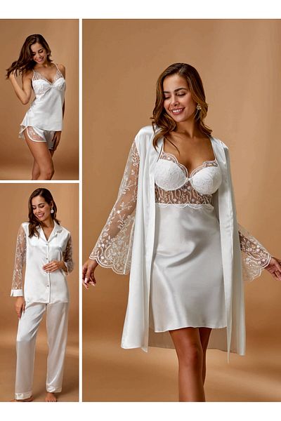 Nurteks Σετ Προίκας Roma Silky Satin έξι τεμαχίων