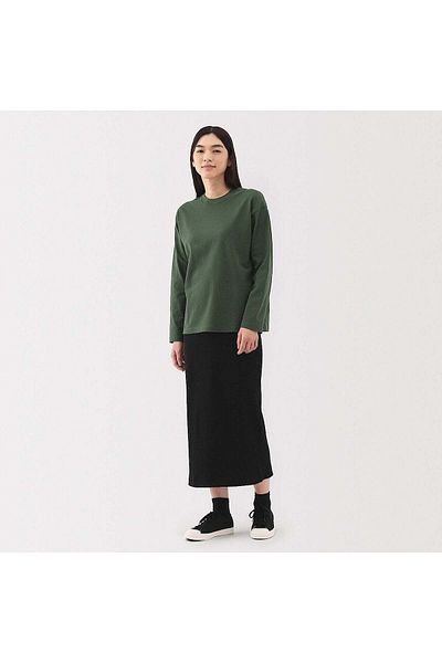 Muji تنورة ضيقة مضلعة مطاطية
