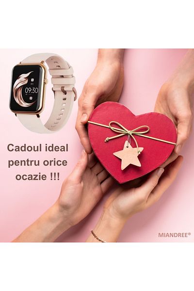 MIANDREE Women's Smartwatch, Fitness, Notifications, 2.1" Screen, BT 5.3 Calling, Camera Control