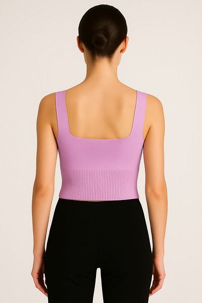 Kırçiçek V Neck Soft Textured Skirt Detailed Crop Blouse