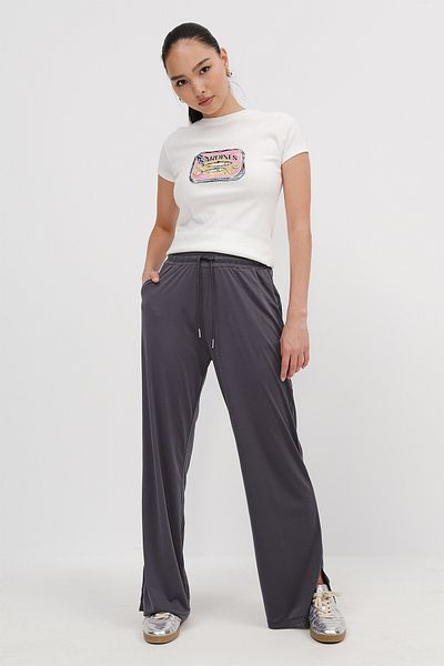 Addax Wide Leg Trousers with Elastic Waist Pn17095-E4