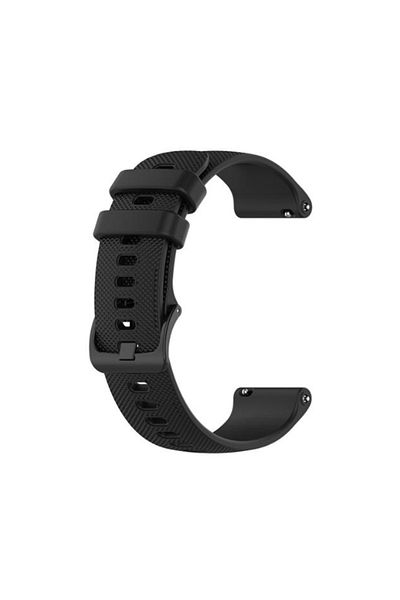 SKYDDAR INNOVATION Silicone Strap for Samsung Galaxy Watch 4/5/Active 2, Huawei Watch GT 3 /GT 3 Pro, W006 - Black