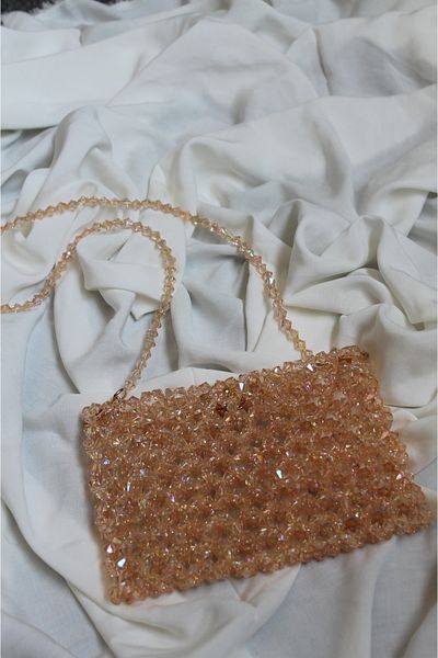 YOBUSRA Crystal Looking Bead Bag