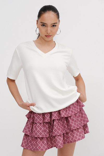 Addax V-Neck Basic T-Shirt P4380