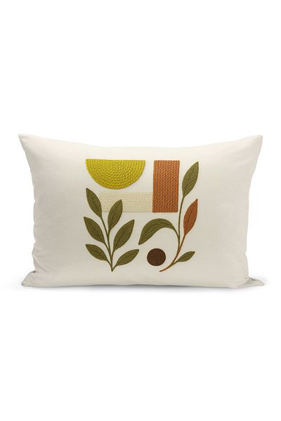 Bertille Home Husă de pernă imprimată digitală pe două părți (aspect de model de broderie Punch/Punch)