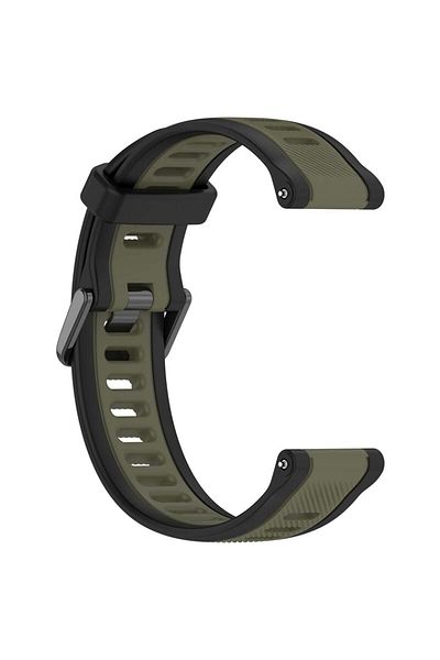 SKYDDAR INNOVATION Silicone Strap for Huawei Watch GT 4 /W1/Honor Watch S1/Garmin Venu 2S/Vivoactive 4S, W053 - Khaki
