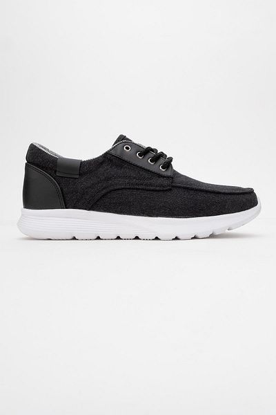 CCWAY AYAKKABI Men's Denim Shoes Black White