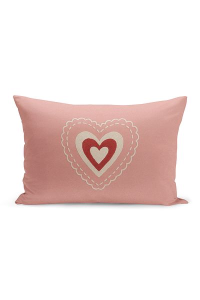 Bertille Home Husă de pernă imprimată digitală pe două părți (aspect de model de broderie Punch/Punch)