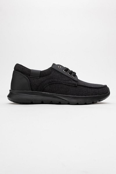 CCWAY AYAKKABI Men's Denim Shoes Black Black