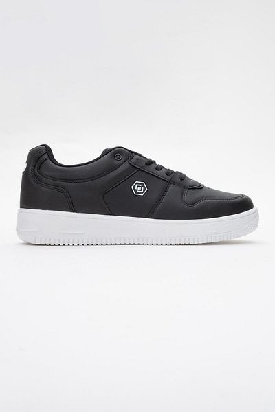 CCWAY AYAKKABI Lace-Up Men's Sports Shoes Black White Sole