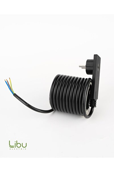 Libu Electric Libu Siyah İnce Fiş – Kablolu 3x1.5 mm²