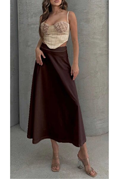 Pupa Puf Scuba Kloş Beli Lastikli Uzun Etek