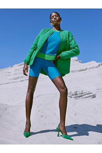 LC Waikiki Pantaloni scurți de motociclist, uni, cu talie elastică, pentru fe...