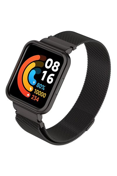 O Ozone - Redmi Watch 2 Lite /Xiaomi Mi Watch 2 Lite | Milanese Stainless Steel Band- Black