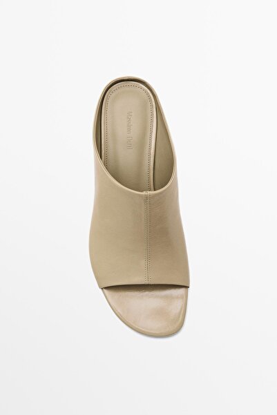 Massimo Dutti Yumuşak deri topuklu sandalet