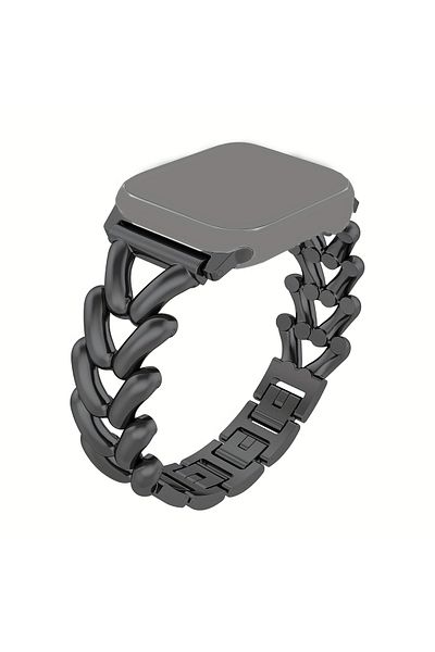 O Ozone Metal Straps For Apple watch Band 38mm 40mm 41mm | Jewelry Herringbone Design - Black