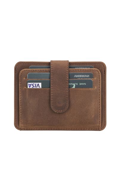 Modafiks Multi-Compartment Slim Leather Card Holder BLW019 G2 Antique Brown