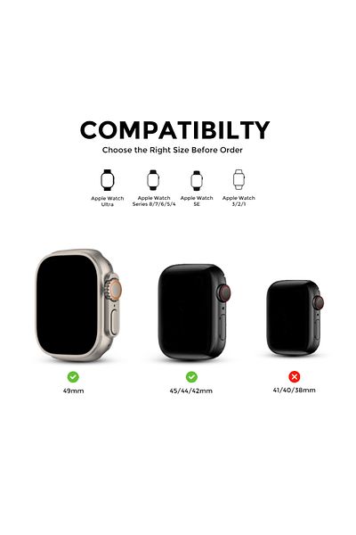 O Ozone Apple Watch Ultra 49mm / 45mm / 44mm / 42mm | Leather Watch Band Strap | Red