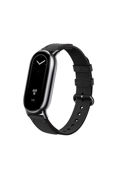 O Ozone Xiaomi Mi Band 8 Nylon + Leather Watch Band | Black