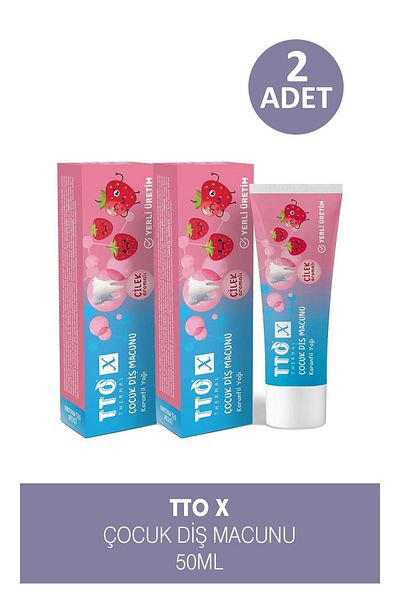 TTO X Children's Toothpaste Strawberry Flavored 50 ml 2 Pieces