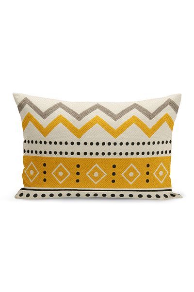 Bertille Home Husă de pernă imprimată digitală pe două părți (aspect de model de broderie Punch/Punch)