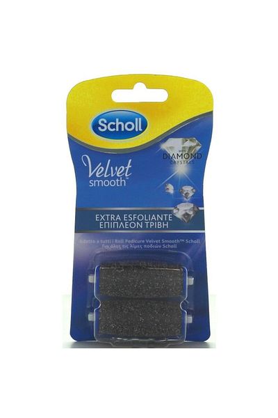 Scholl Set 2 rezerve pile electrice Scholl Velvet Smooth With Diamond Crystals Extra Esfoliante