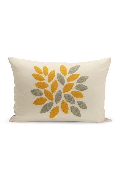 Bertille Home Husă de pernă imprimată digitală pe două părți (aspect de model de broderie Punch/Punch)