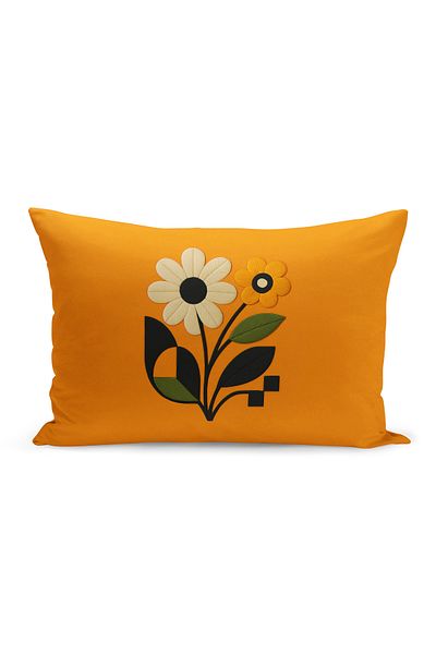 Bertille Home Husă de pernă imprimată digitală pe două părți (aspect de model de broderie Punch/Punch)