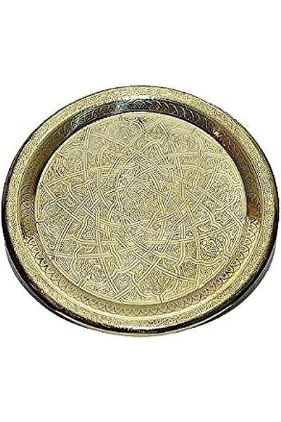 Generic صينية باللون النحاسي، 38 سم