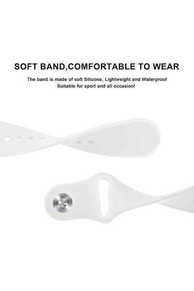 O Ozone Silicone Bands for Samsung Galaxy Watch 3 45mm/Galaxy Watch 46mm/Gear S3 Frontier/Classic -White