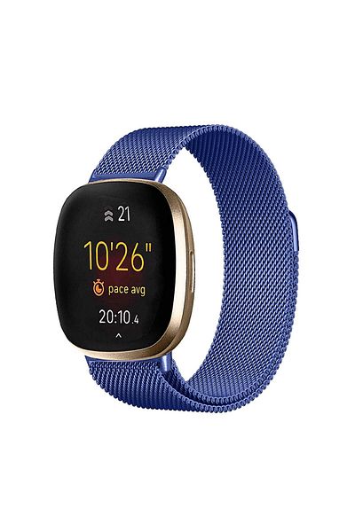 O Ozone Metal Milanese Loop Bands | Fitbit Sense & Fitbit Versa 3 Smart Watch |Blue