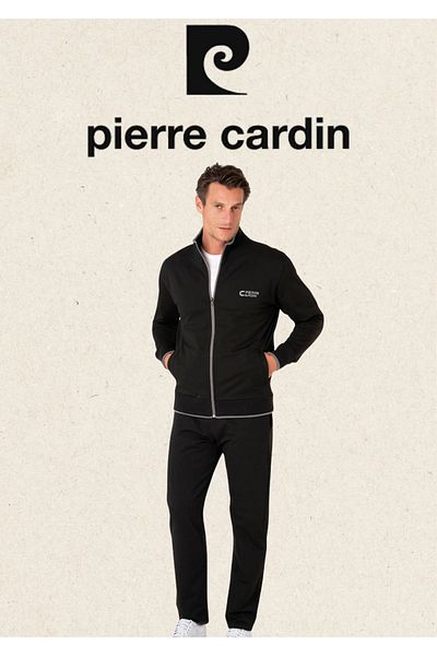 Pierre Cardin Men's Clothing Regular Fit Front Zipper Cotton & Lycra Tracksuit Set L1.Pc.004.71.20