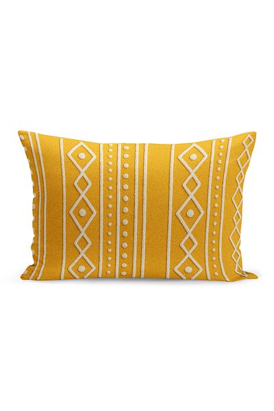 Bertille Home Husă de pernă imprimată digitală pe două părți (aspect de model de broderie Punch/Punch)