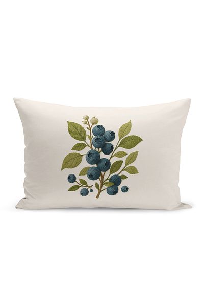 Bertille Home Husă de pernă imprimată digitală pe două părți (aspect de model de broderie Punch/Punch)