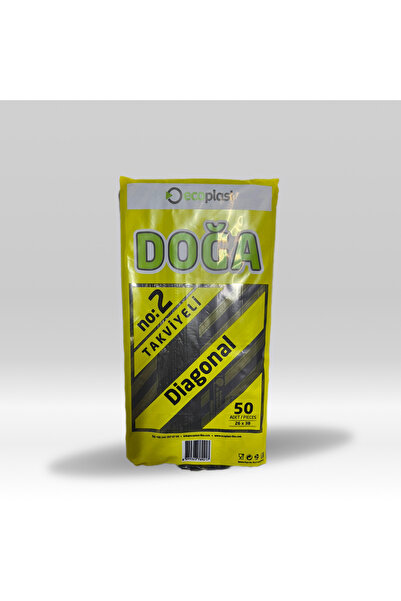 Doğa Takviyeli Poşet No:2 (Siyah Çizgili) 50 Adet